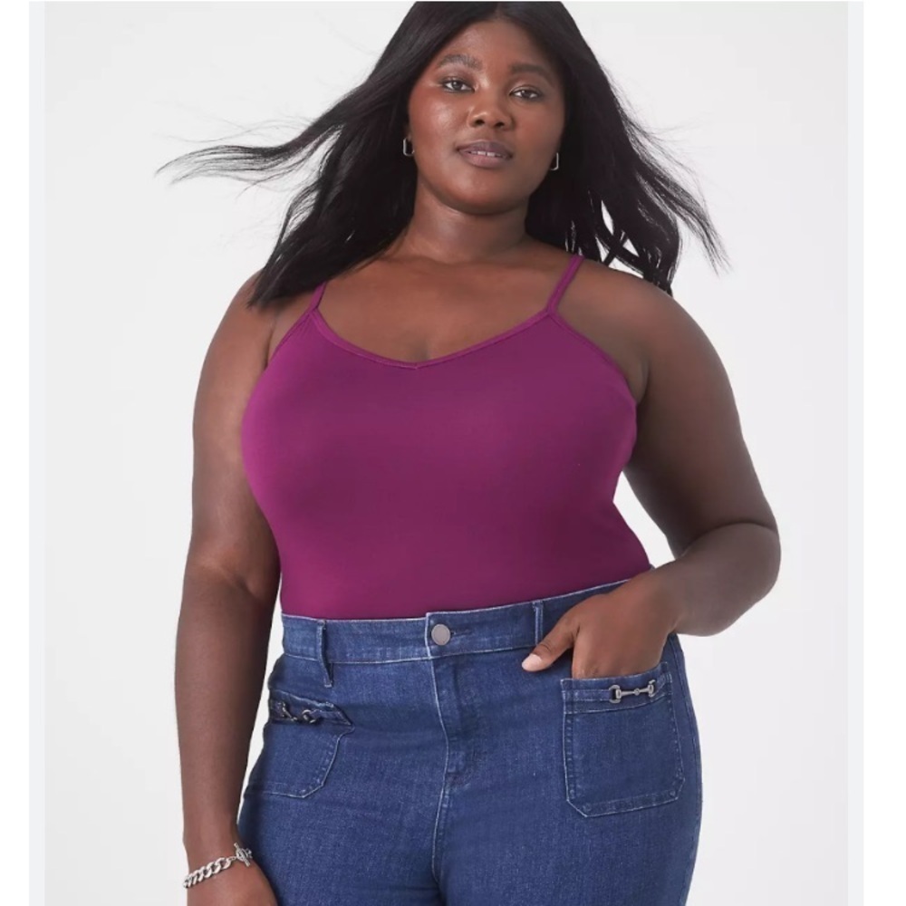 Lane Bryant Dark Purple Fitted Cami - Picture 1 of 7